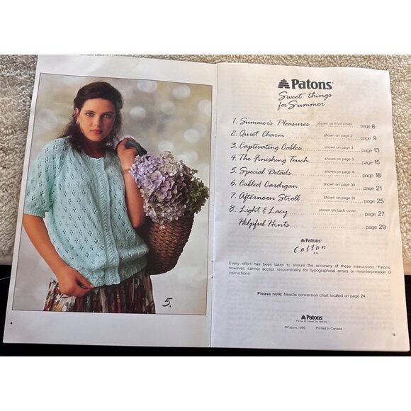 Patons Summer Fall Summer Sweater Knitting & Crochet Pattern Booklets Lot of 3 - Picture 7 of 14